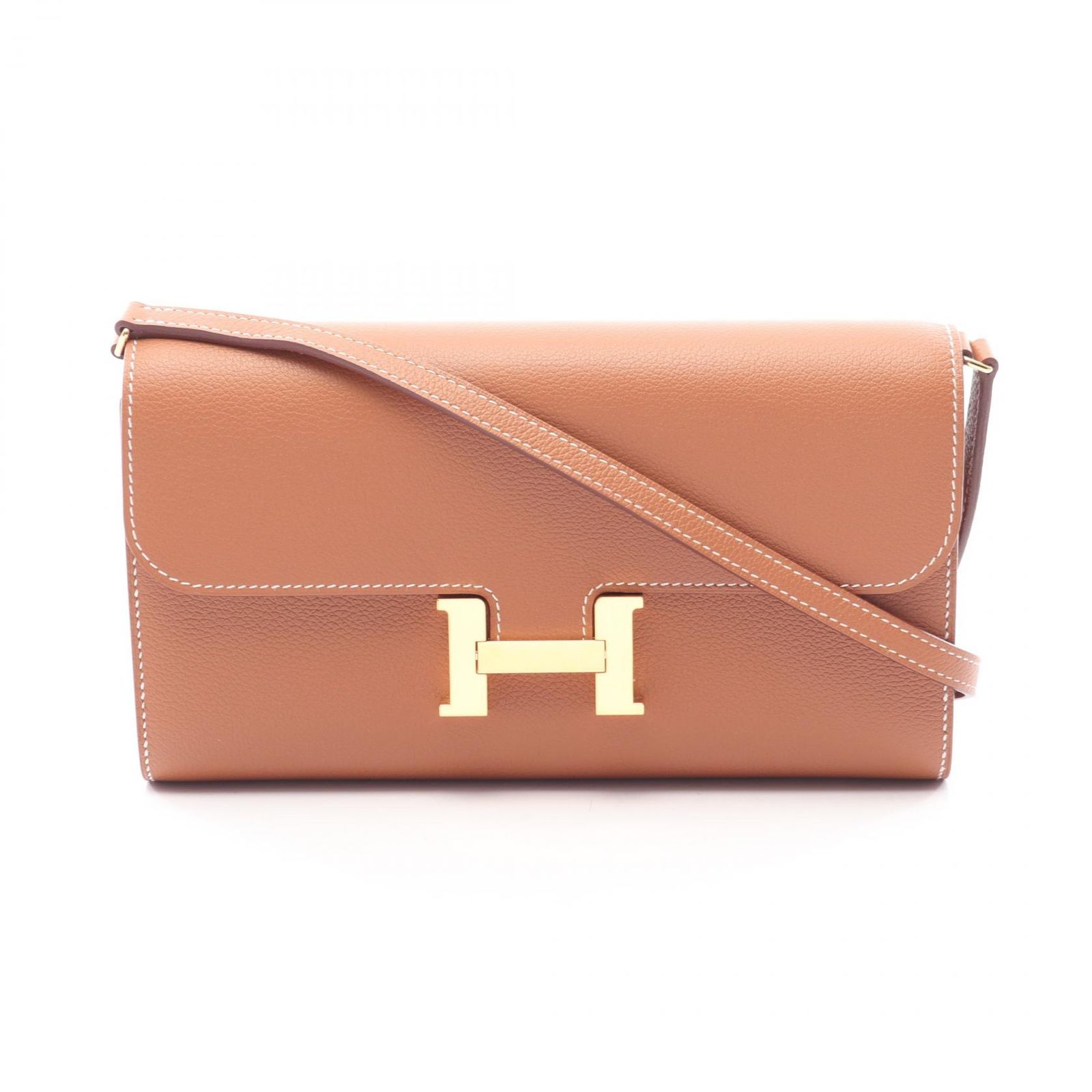 エルメス HERMES ショルダーバッグ コンスタンス ロング トゥーゴー ゴールド レザー コンスタンス トゥーゴー ゴールド レディース Used A