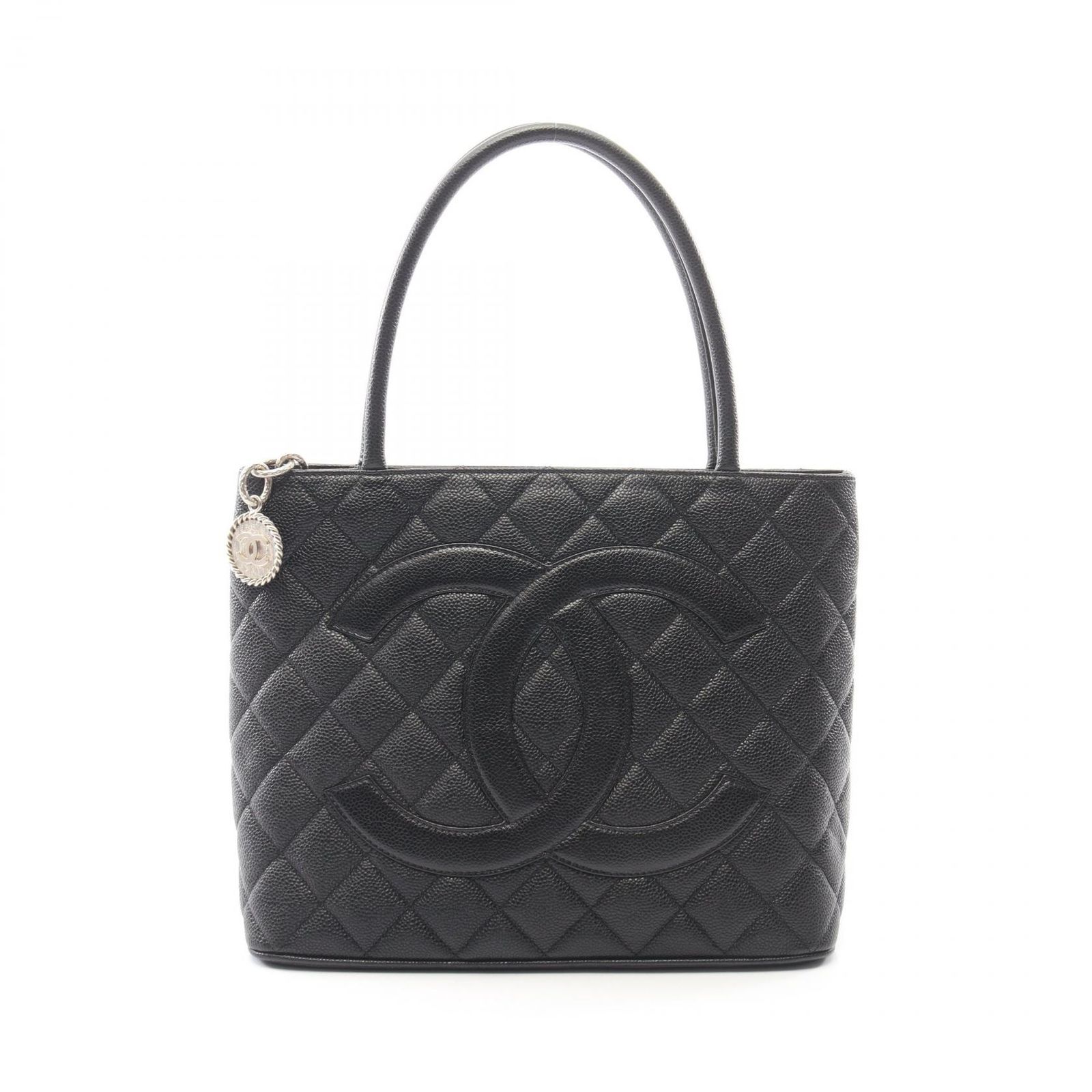 シャネル CHANEL トートバッグ 復刻トート A01804 ブラック キャビアスキン(グレインドカーフ) 復刻トート レディース Used A