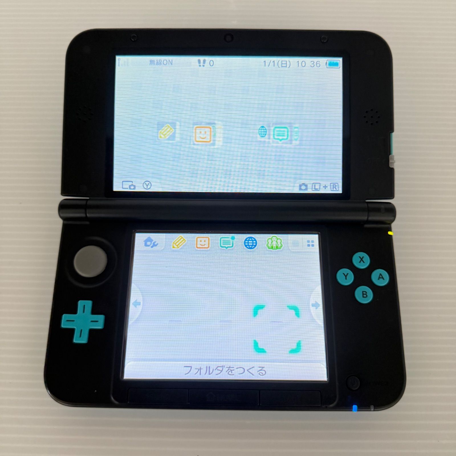 任天堂 3DS (即購入可) G0783】ニンテンドー3DS LL ターコイズ×ブラック - メルカリ