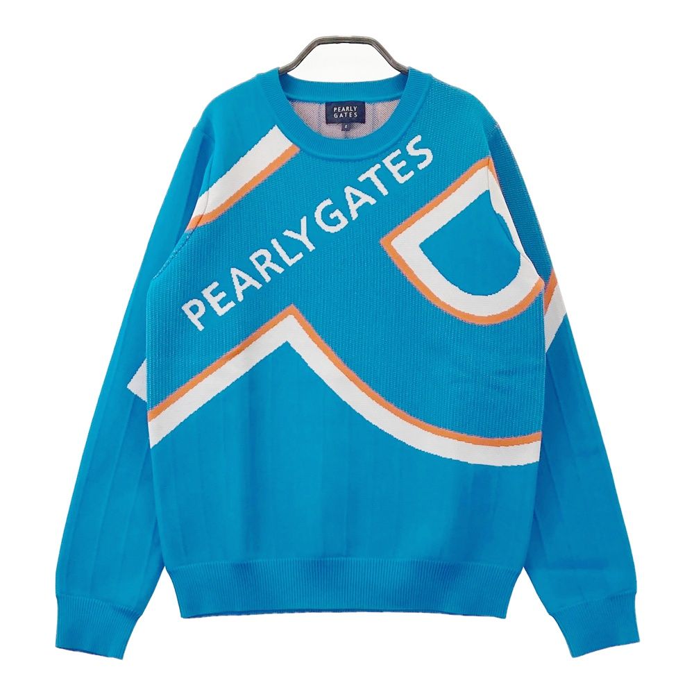 サイズ：2 PEARLY GATES パーリーゲイツ 2024年 ニット セーター ブルー系 [240101608075] ゴルフウェア レディース ストスト