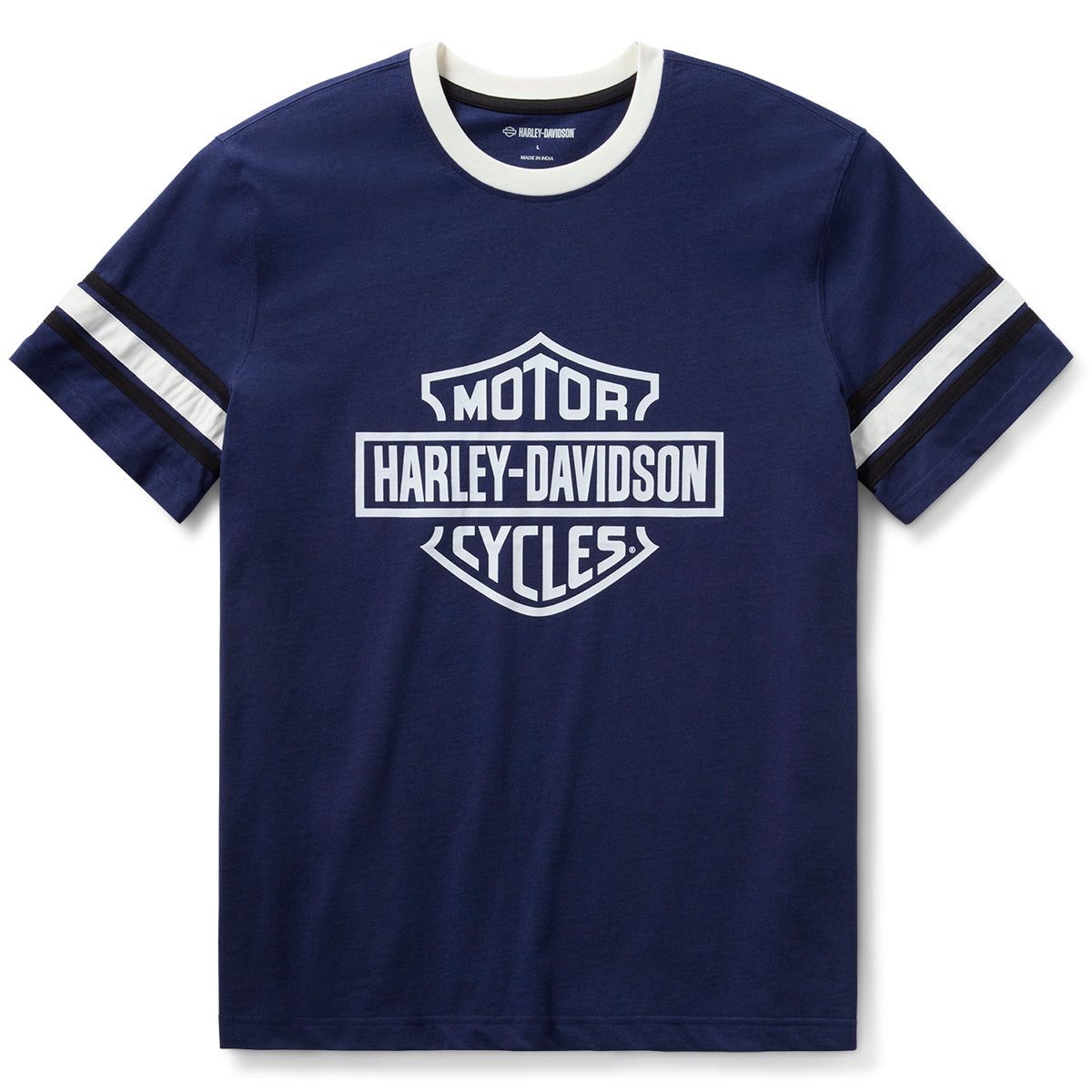 H-D(R)エッセンシャル 袖ストライプ ’03 Tシャツ メンズ