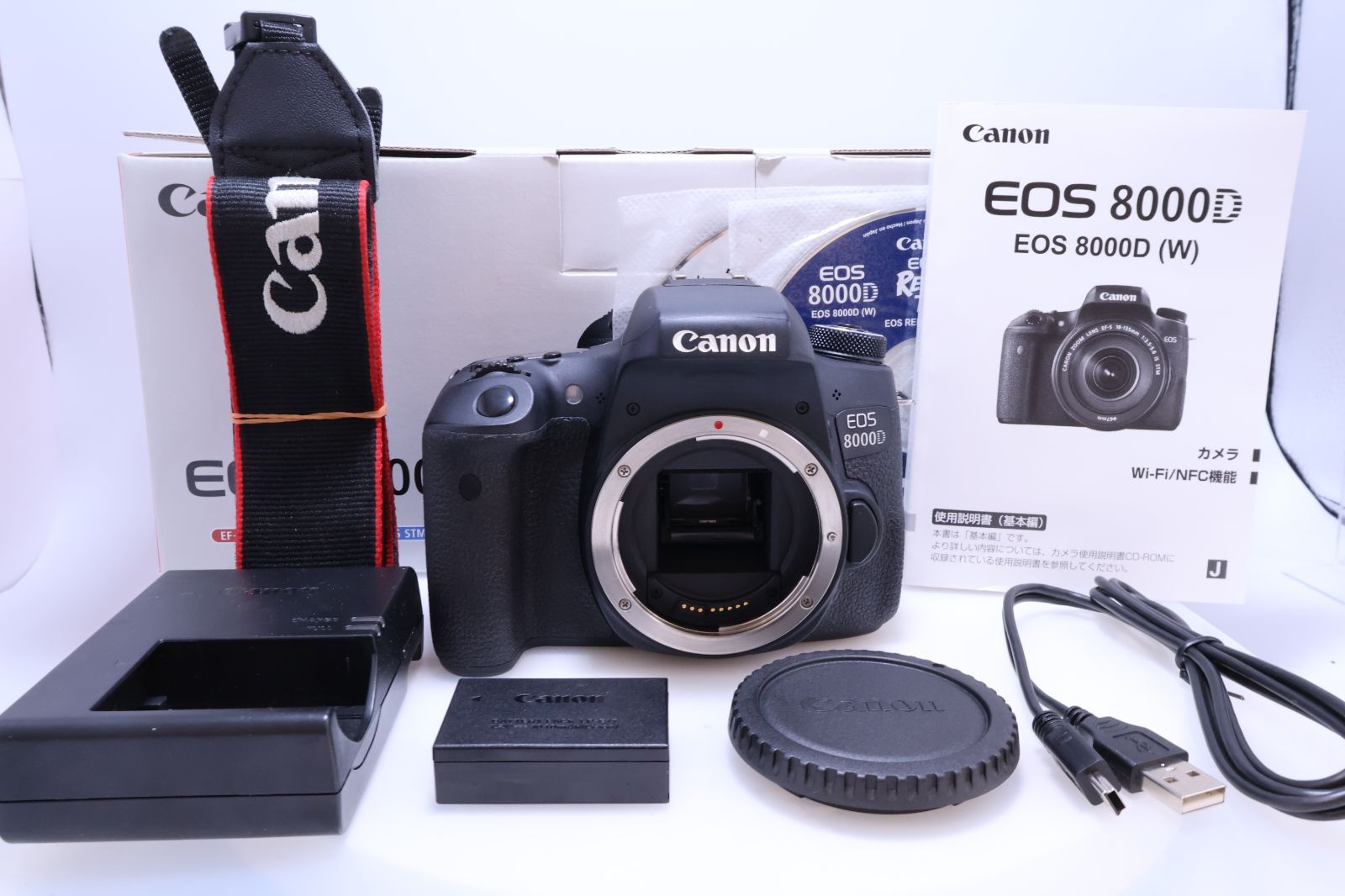 【元箱付 極美品】Canon EOS 8000D ボディ 2420万画素 EOS8000D デジタル一眼レフカメラ