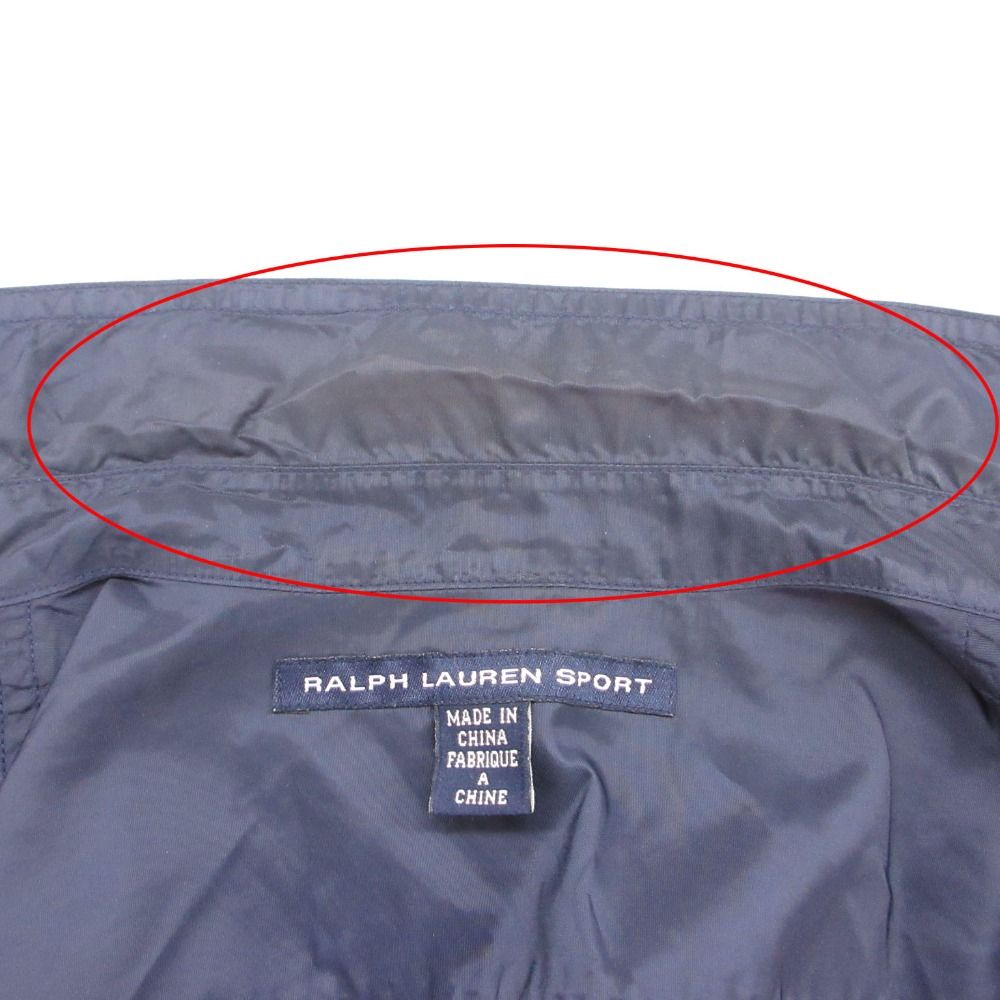 RALPH LAUREN ラルフローレン スポーツ コート ミリタリー ジップアップ アウター 薄地 ネイビー 10【L】 【中古】
