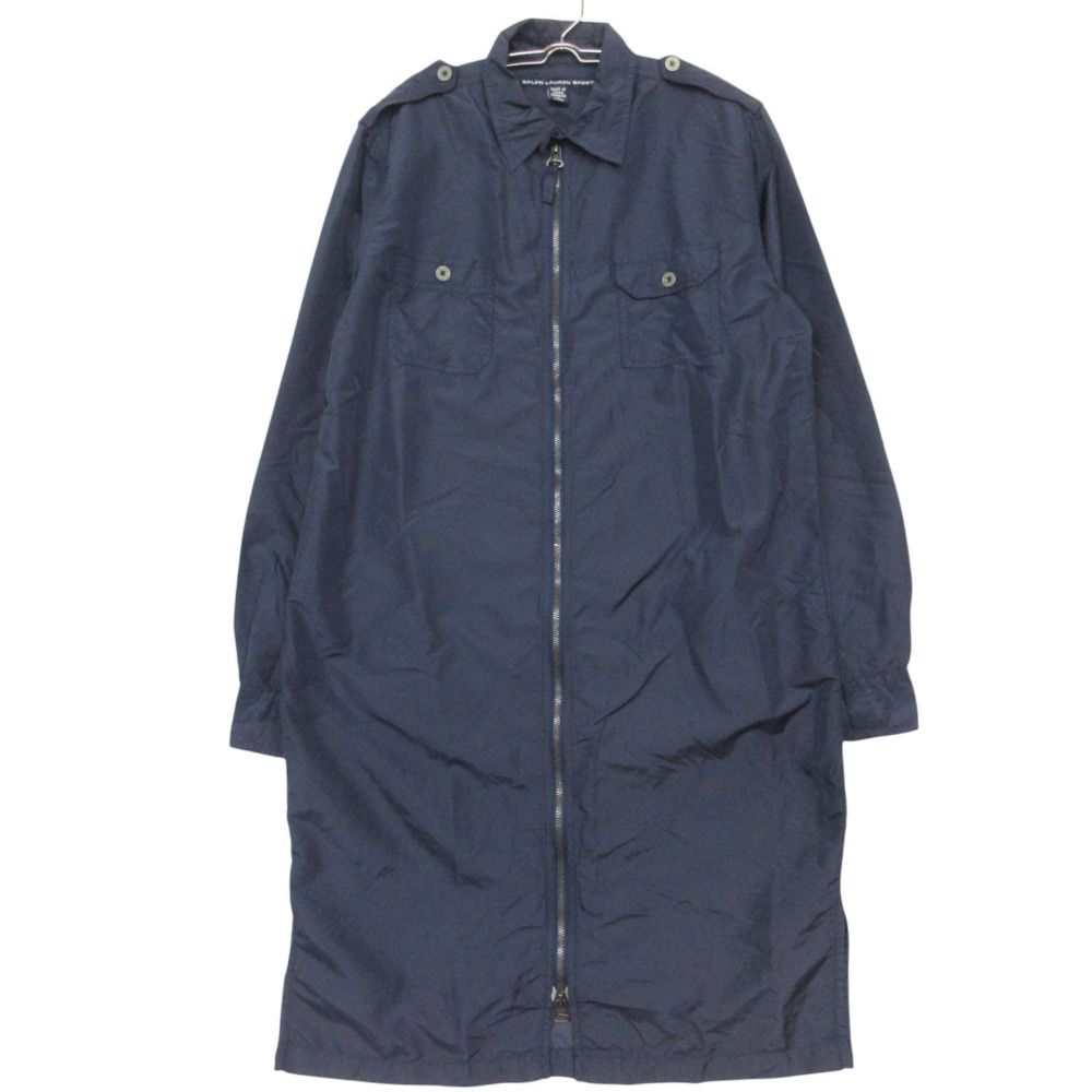 RALPH LAUREN ラルフローレン スポーツ コート ミリタリー ジップアップ アウター 薄地 ネイビー 10【L】 【中古】