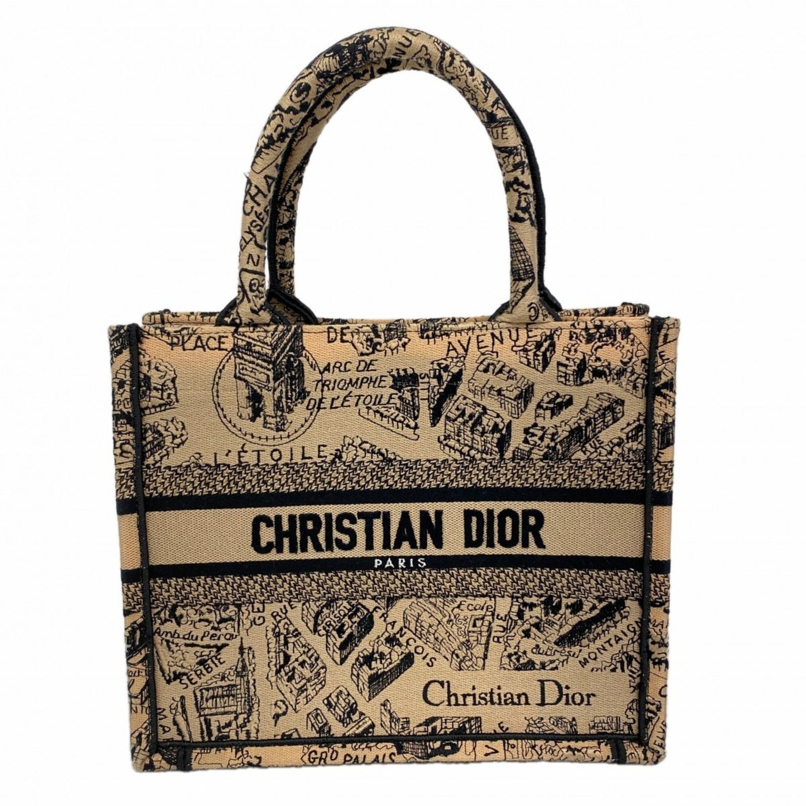 クリスチャン・ディオール(Christian Dior) クリスチャンディオール トートバッグ ブックトート キャンバス ブラウン ブラックレディース
