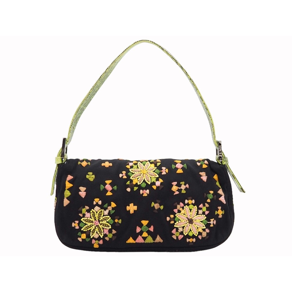 中古】FENDI フェンディ マンマバケット 刺繍 ビーズ刺繍 バッグ 