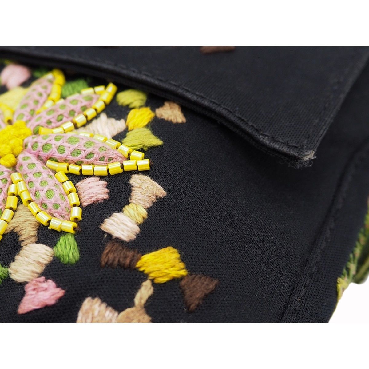 中古】FENDI フェンディ マンマバケット 刺繍 ビーズ刺繍 バッグ 