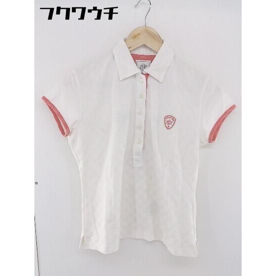 ◇ ◎ Zoy ゾーイ 総柄 半袖 ポロシャツ サイズ40 ホワイト レディース 【中古】 【1106140008353】