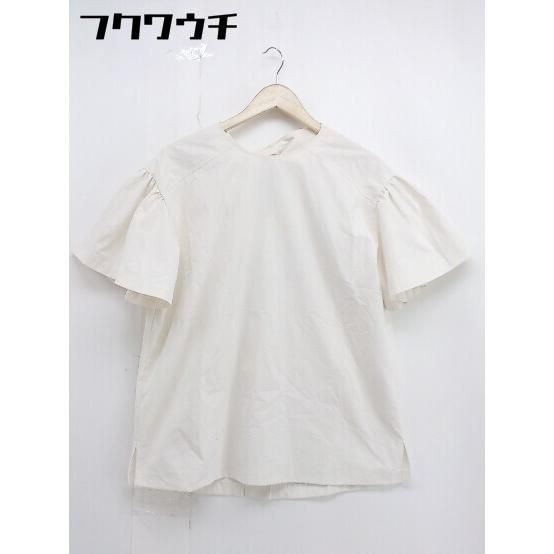 ◇ ◎ BEAMS LIGHTS ビームス ライツ フレアスリーブ 五分袖 シャツ ブラウス サイズ38 アイボリー レディース 【中古】 【1106110007973】