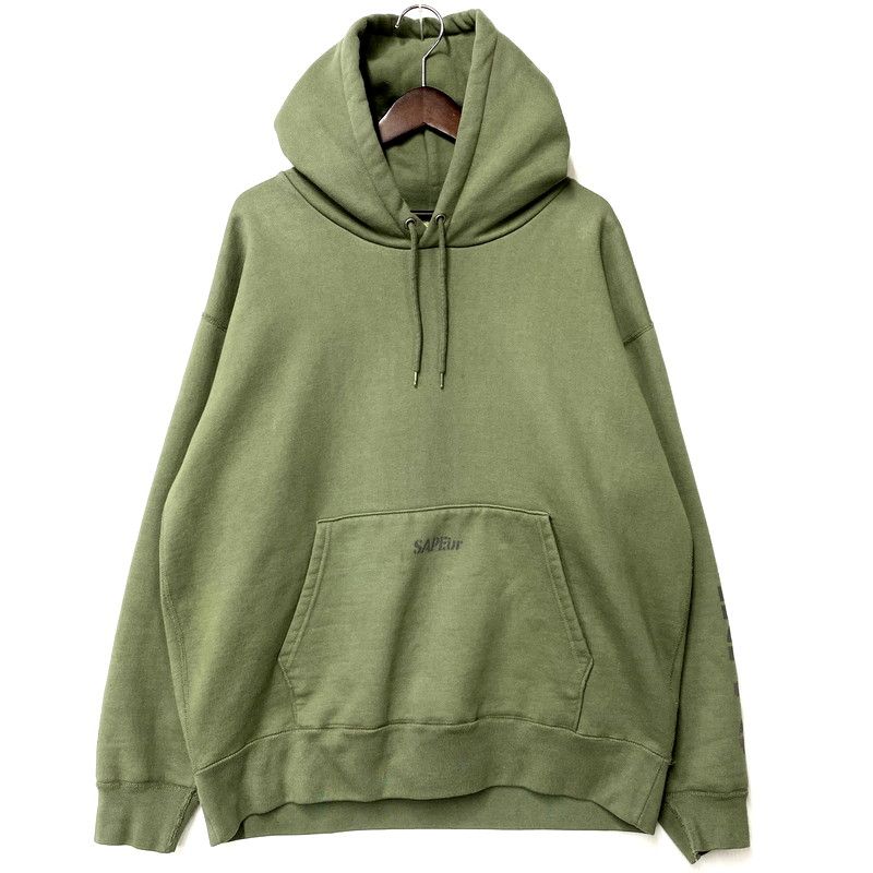 Sapeur Reflective Logo パーカー 中古品】 SAPEUR サプール REFLECTIVE LOGO HEAVY HOODED SWEATSHIRT
