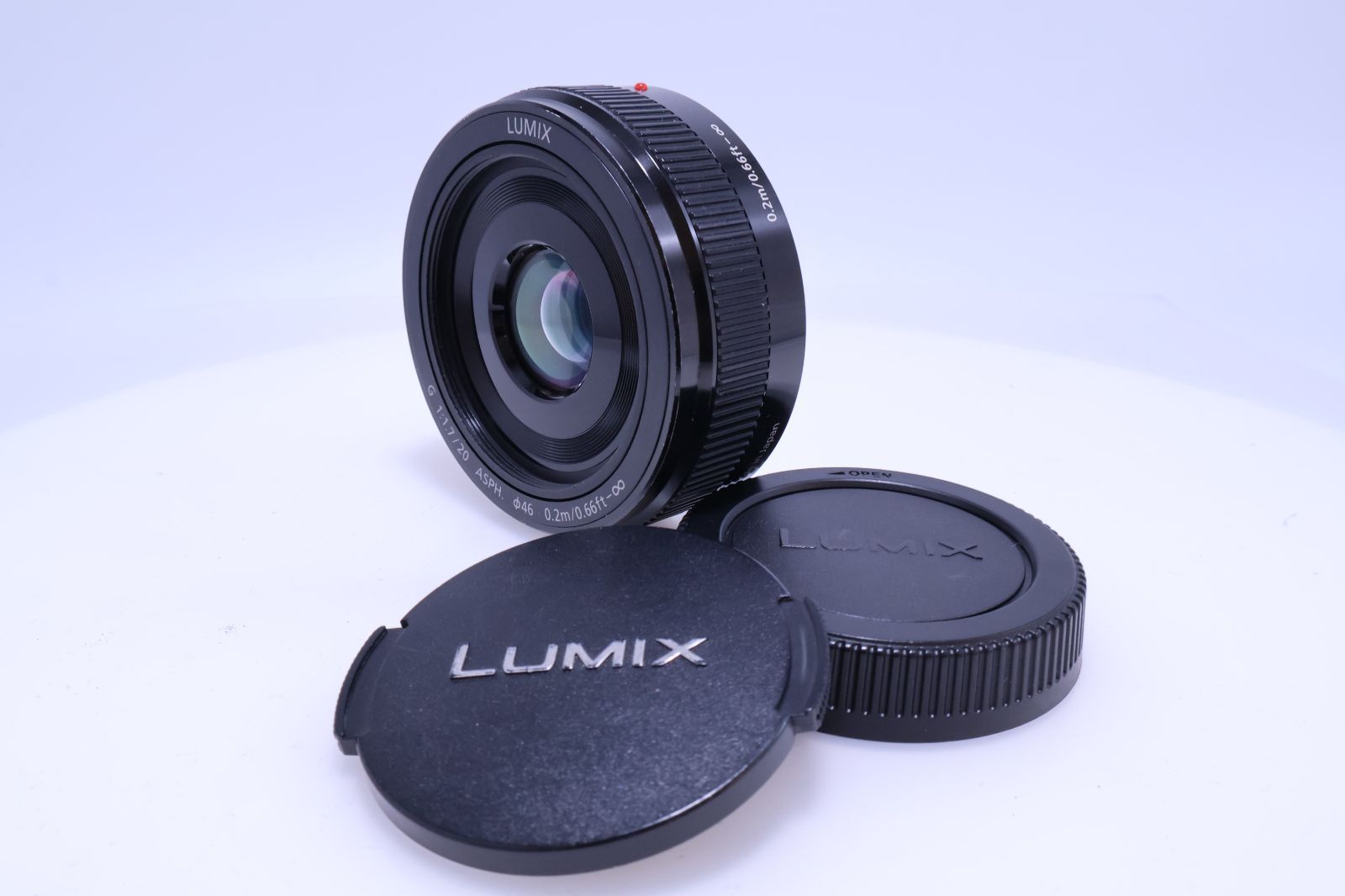 【良品】Panasonic G 20mm F1.7 II ASPH. (H-H020A-K) ブラック 単焦点レンズ マイクロフォーサーズ用 ルミックス
