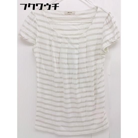 ◇ BALLSEY TOMORROWLAND ボーダー 半袖 Tシャツ カットソー サイズ38 アイボリー系 レディース 【1107010002921】