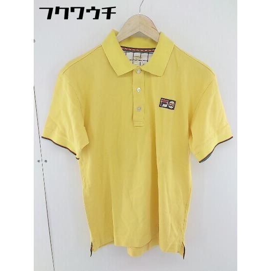 ◇ FILA フィラ 鹿の子 半袖 ポロシャツ サイズL イエロー メンズ 【中古】 【1107260004485】