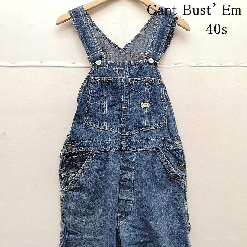 ヴィンテージ 40s Cant Bust' Em キャントバステム デニム オーバーオール メンズ 表記無し ISItems【USED】【古着】【中古】50159310