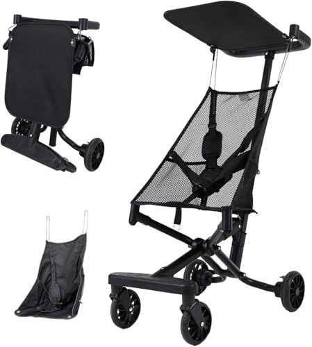 [MRG] ベビーカー b型 軽量 コンパクト 4輪 メッシュ オックスフォード 折りたたみ 日除け 軽い サンルーフ 持ち運び お出かけ 涼しい (02.ブラック(OXシートセット))e 9f915556