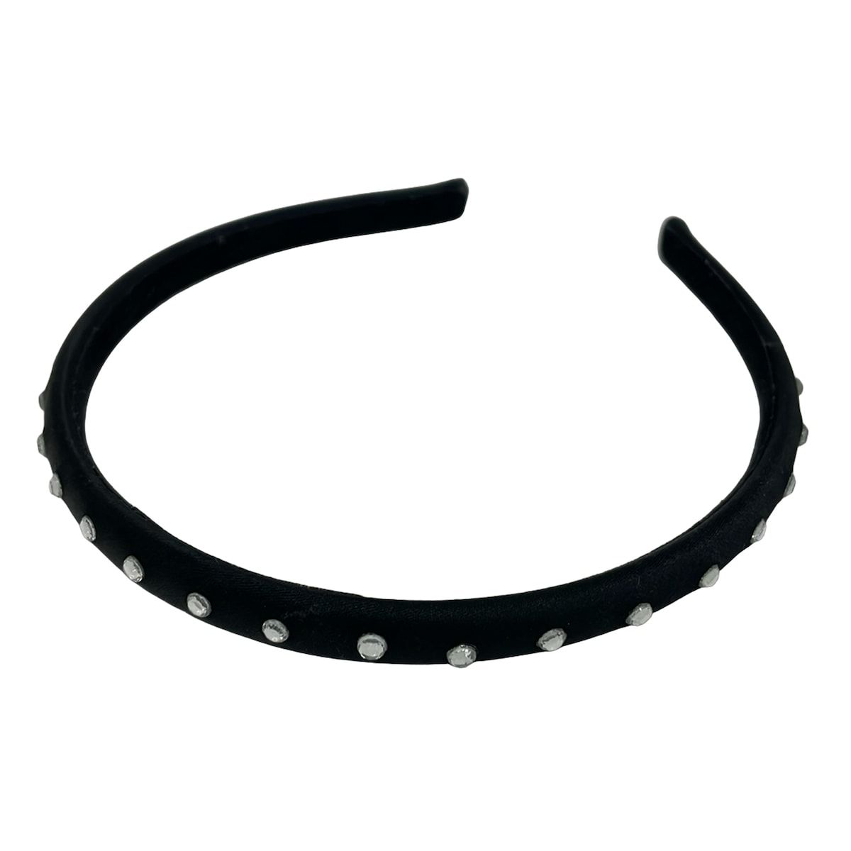 ALEXANDRE de PARIS(アレクサンドル ドゥ パリ) カチューシャ美品 - 黒×クリア ラインストーン