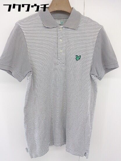 ◇ ◎ Lyle&Scott ライル＆スコット ボーダー ロゴ 半袖 ポロシャツ サイズS グレー系 メンズ 【中古】 【1108120002733】