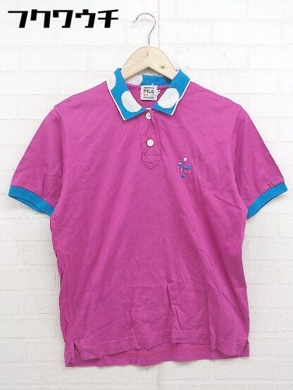 ◇ FILA GOLF フィラ 半袖 ポロシャツ サイズ42 ピンク系 レディース 【1108310004479】