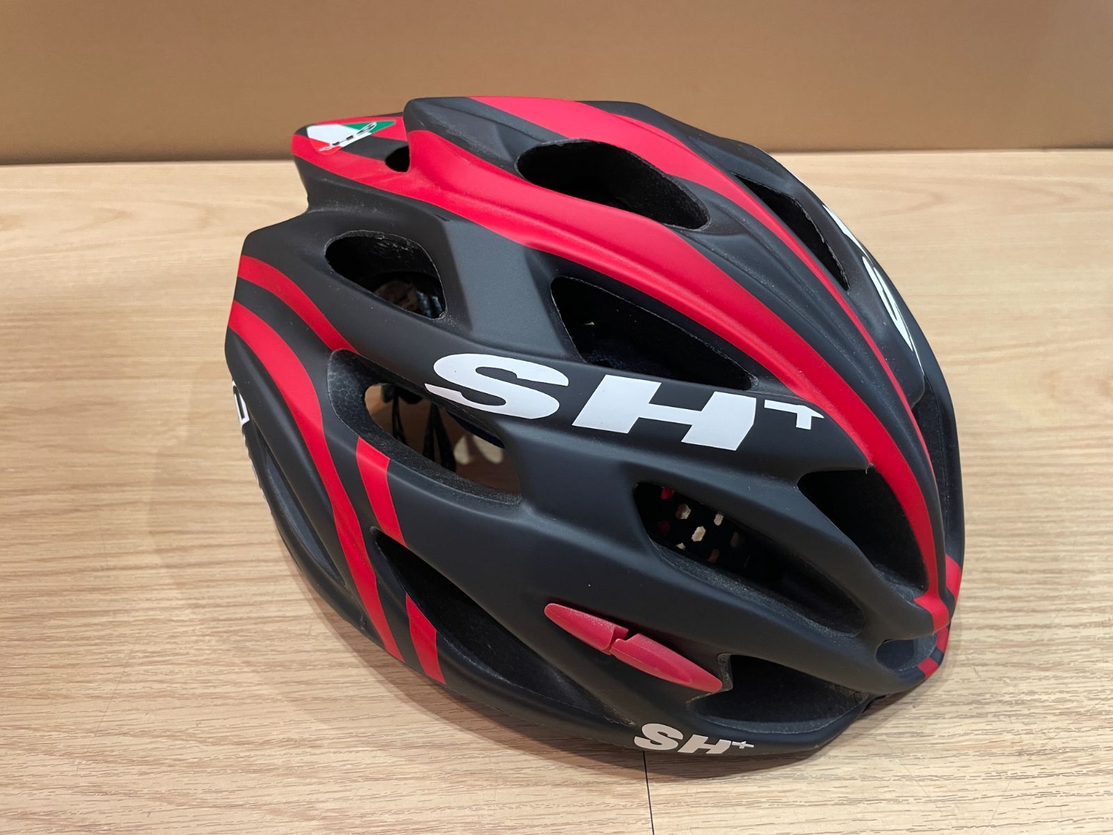 P4430 ■USED■SH+ エスエイチプラス SHABLI S-LINE シャブリ エスライン サイクルヘルメット 自転車ヘルメット JCF S/L 55-60cm マットブラック ロードバイク 自転車 パーツ アクセサリー
