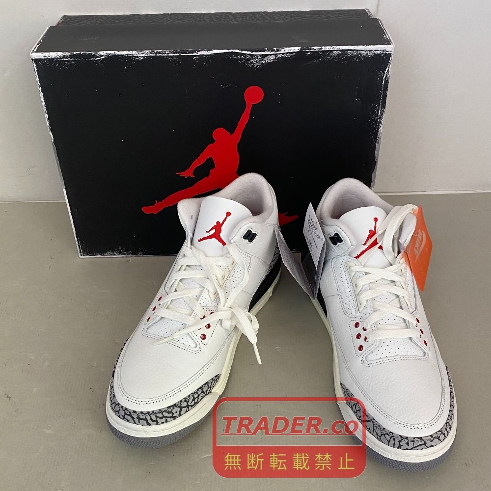 03w26309【タグ/箱付き美品】Nike Air Jordan 3 Retro White Cement 