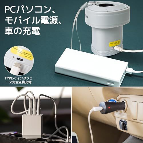 KingCamp エアーポンプ 電動 電動ポンプ 空気入れ 空気抜き 強力440L /分 Type-C 急速充電 4種類のノズル付き 超軽量 携帯型 キャンプ インフレーターマットkk 2d7d1404