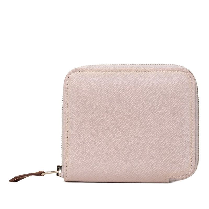エルメス アザップ シルクイン コンパクト コインケース 財布 モーヴペール ピンク ヴォーエプソン レディース HERMES【1-0268398】