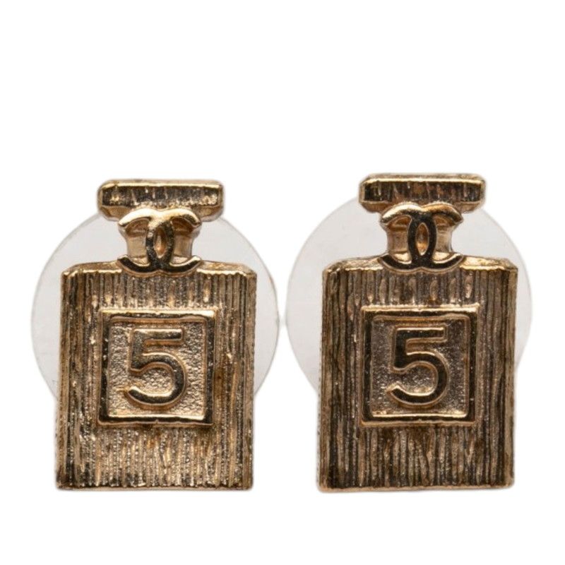 シャネル No.5 パフュームボトル スタッドピアス D20C ゴールド メッキ レディース CHANEL【1-0269322】