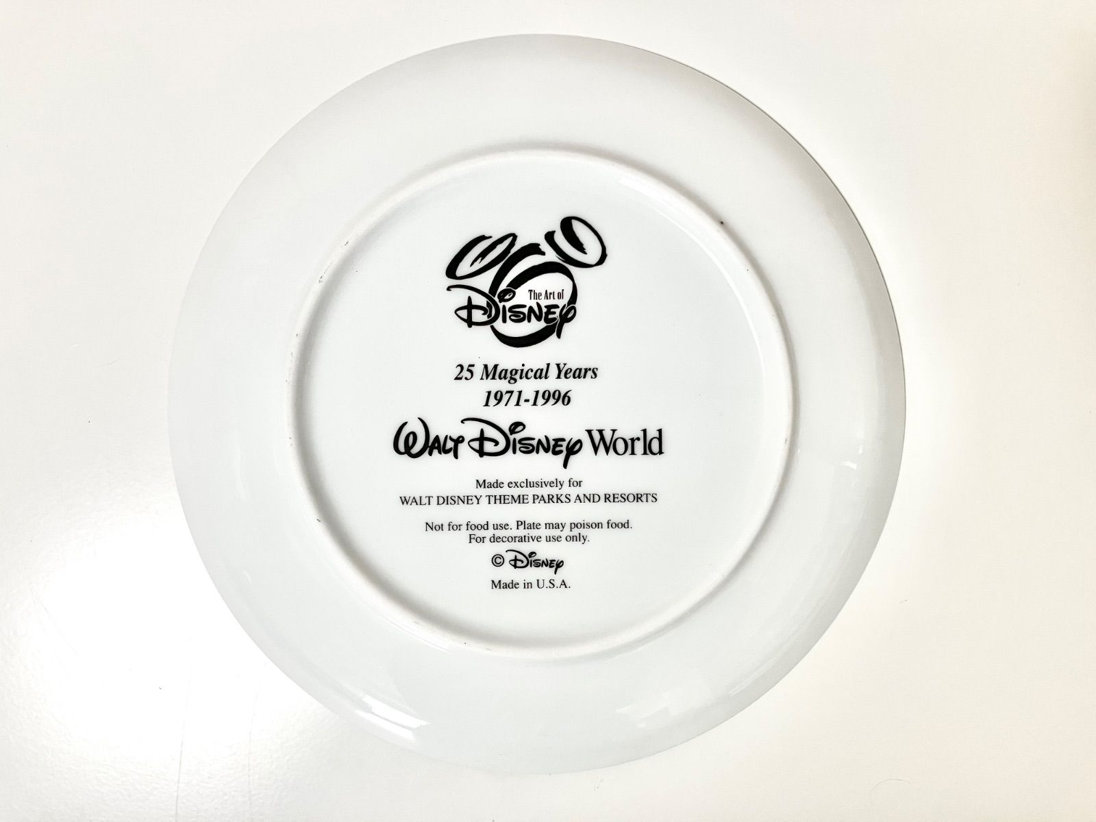 ディズニーワールド 25周年 記念プレート 未使用 箱付き 限定 ミッキー