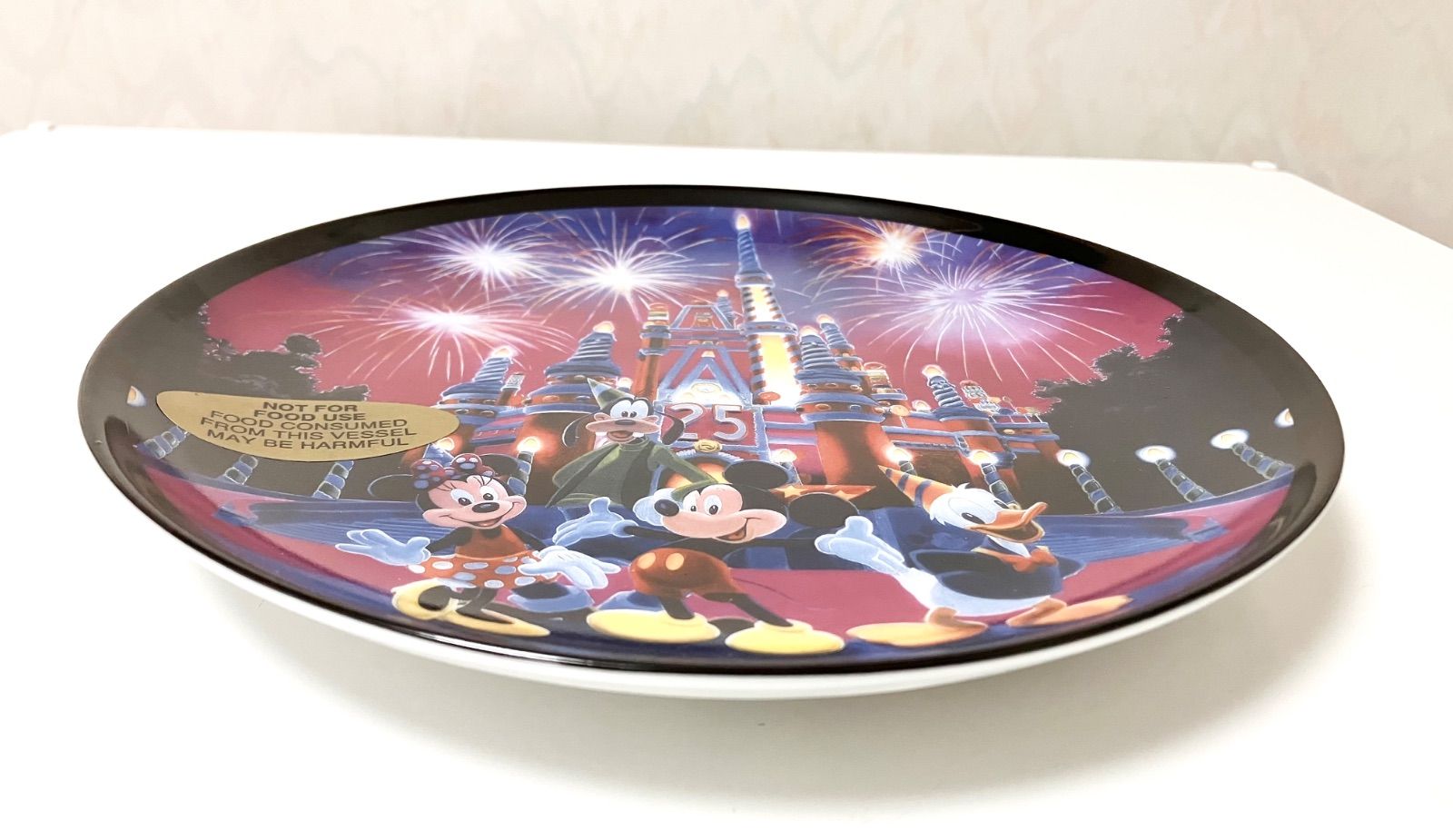 ディズニーワールド 25周年 記念プレート 未使用 箱付き 限定 ミッキー