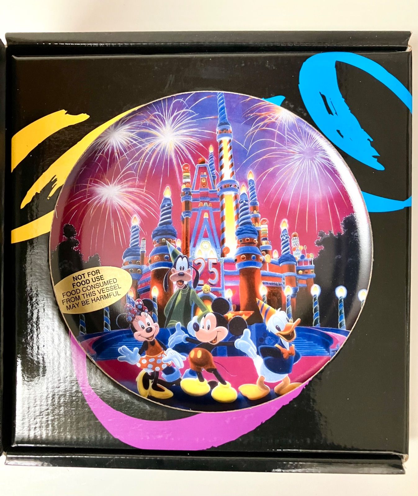 ディズニーワールド 25周年 記念プレート 未使用 箱付き 限定 ミッキー