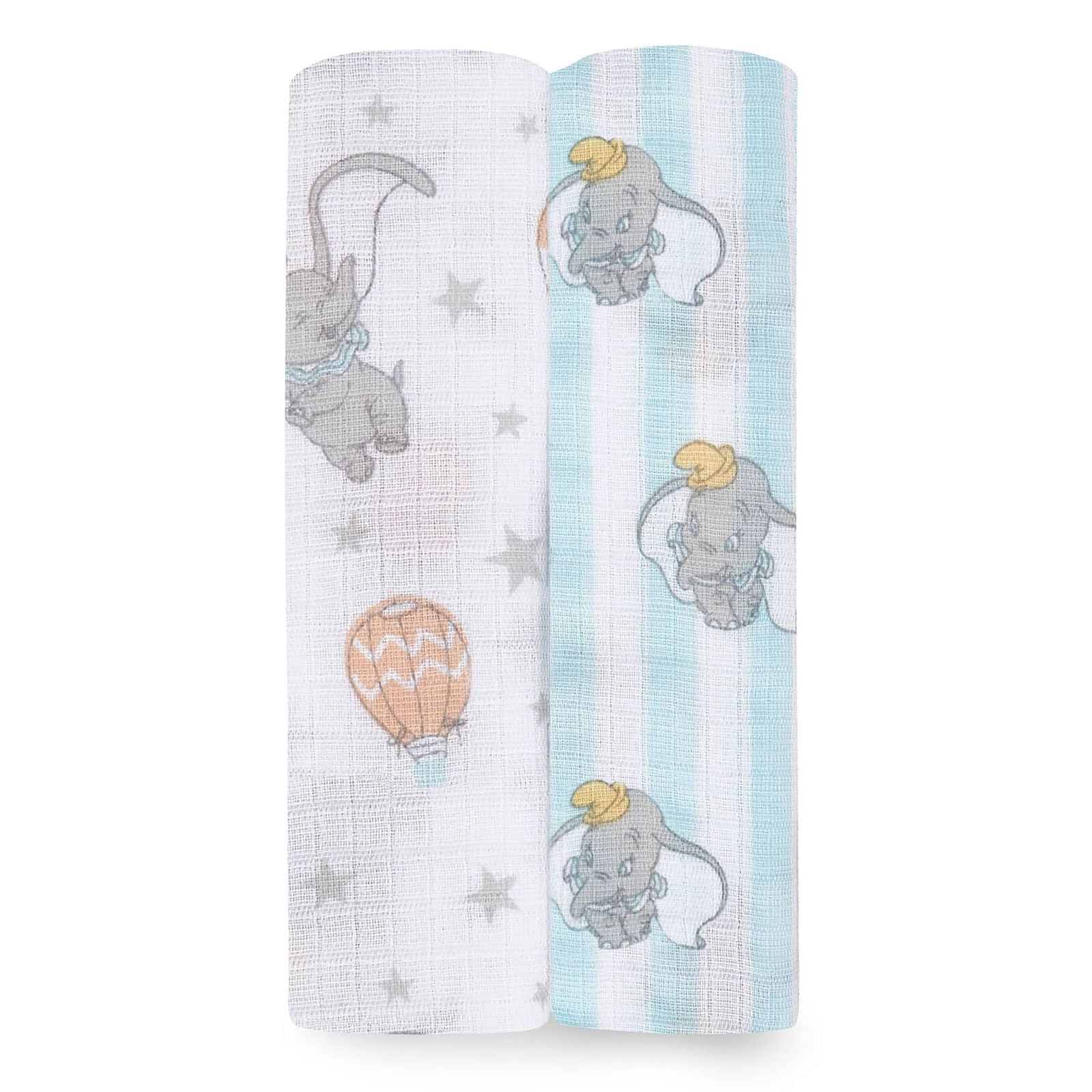 【新品】aden + anais essentials(エイデンアンドアネイエッセンシャルズ) おくるみ 2枚セット ディズニー ダンボ 112×112cm モスリンコットン スワドル 新生児 出産祝い SWADAEDESWC20007DIJ d4947c85