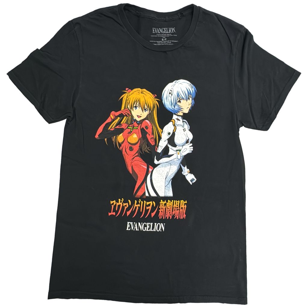 エヴァンゲリオン新劇場版 半袖Ｔシャツ アニメ ムービー キャラクター ブラック(メンズ S)中古 古着 Y1594