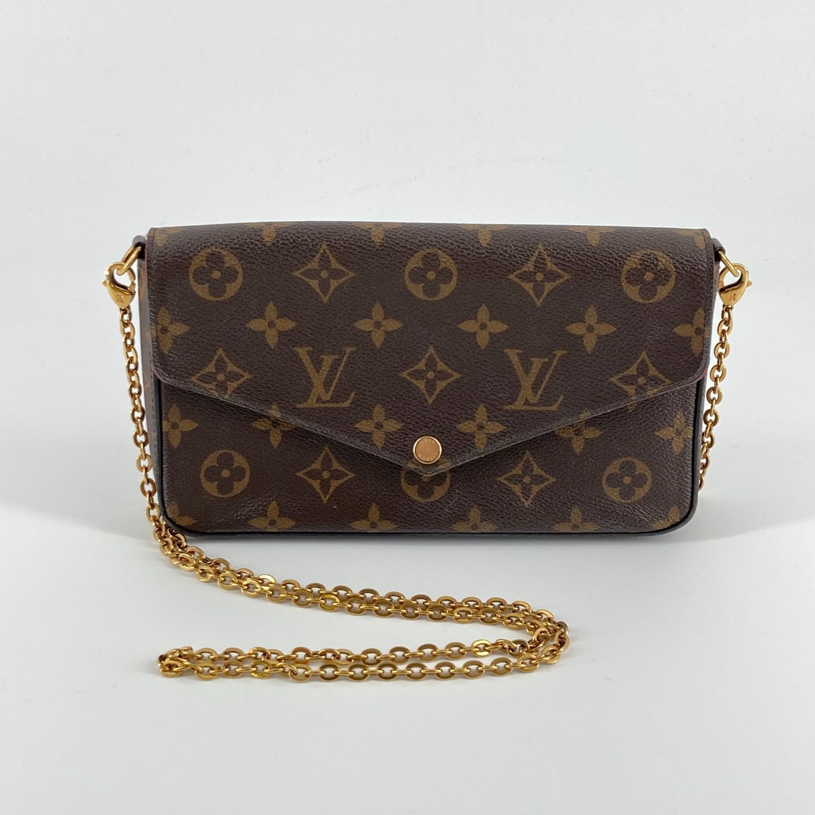 LOUIS VUITTON(ルイヴィトン)　ポシェット・フェリーチェ　フューシャ　ケース付き　チェ－ンショルダーバッグ　M61276　ブラウン