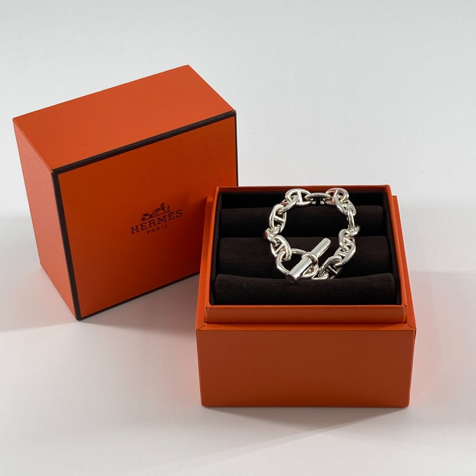 HERMES(エルメス)　シェーヌダンクル 　PM　14コマ　 ブレスレット　Ag925　31.2g　シルバー