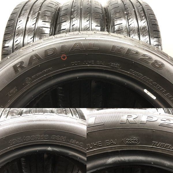 GOODRIDE RADIAL RP28 195/60R16 16インチ 夏タイヤ 4本 23年製 バリ溝 