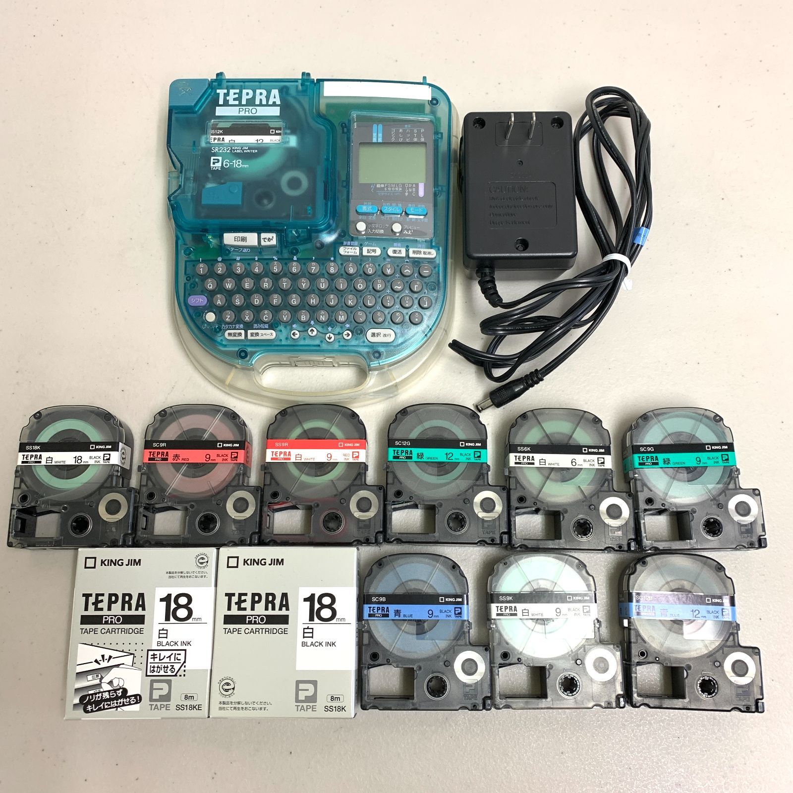 KING JIM ラベルライター TEPRA PRO SR232 テプラ テープ付き 