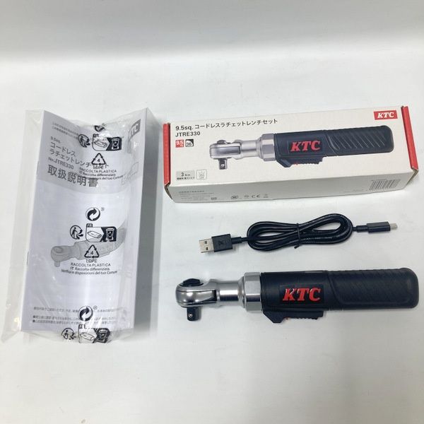 KTC 京都機械工具 9.5sq. コードレスラチェットレンチセット JTRE330 未使用 コードレス充電式電動ラチェットレンチ 3N・m ★DT198