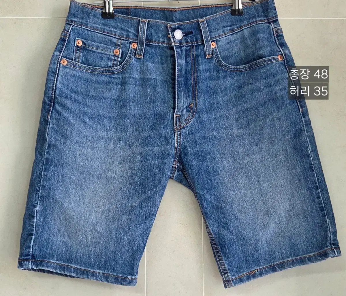 リーバイス メンズ デニムハーフパンツ 405 スタンダードフィット クールジーン デニムショートパンツ 28