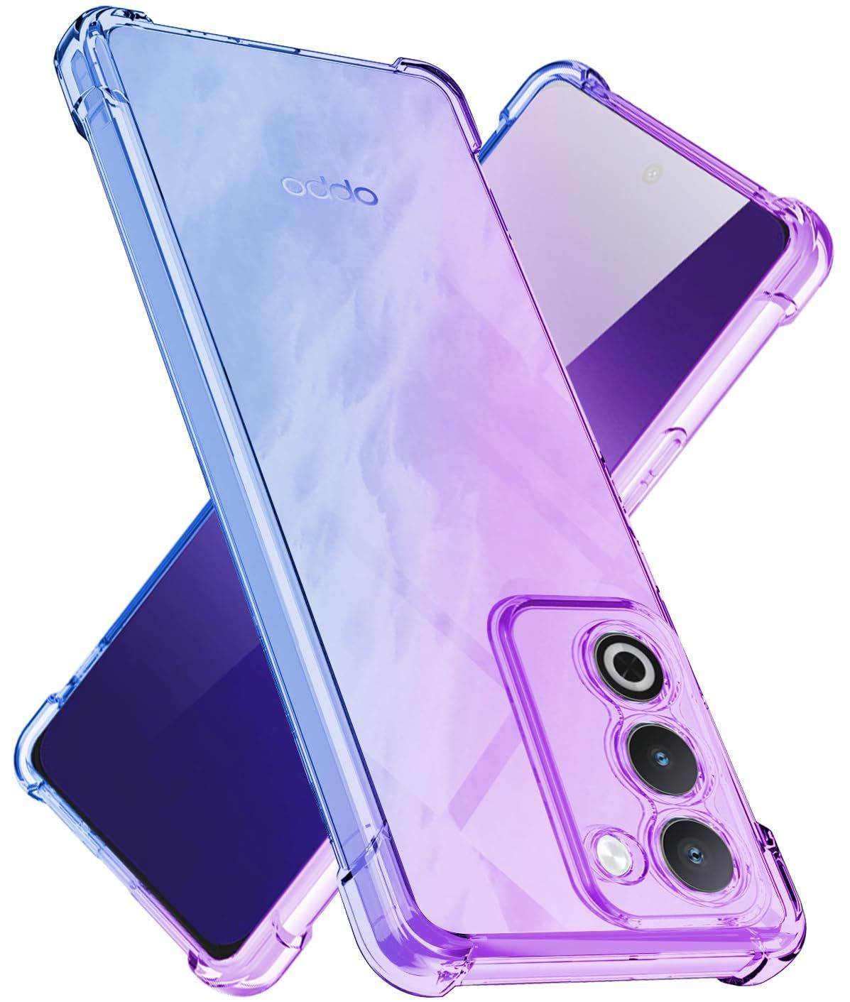 OPPO A5 5G ケース 黄変防止 滑り止め MIL規格 紫青 - メルカリ