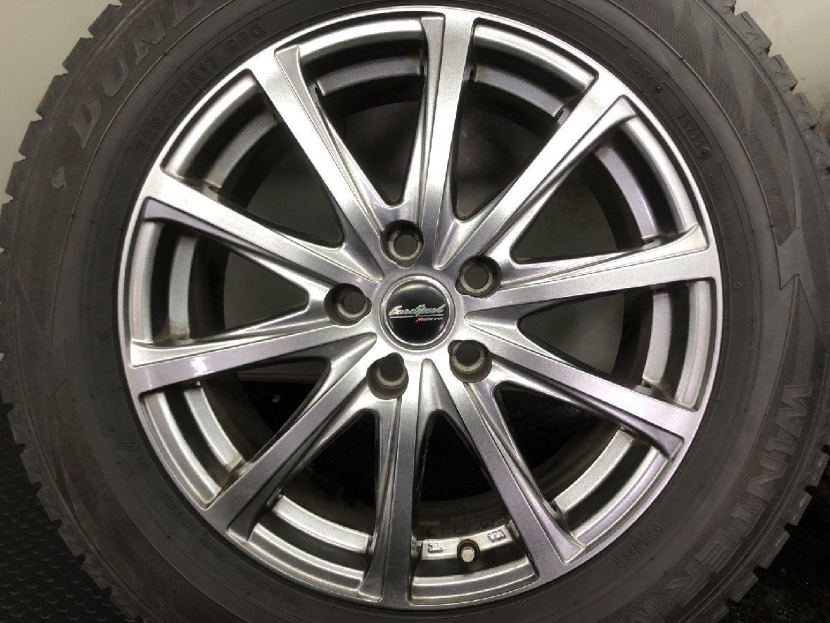 DUNLOP WM02 225/60R17】スタッドレス【EuroSpeed 17インチ 7J5HPCD114 