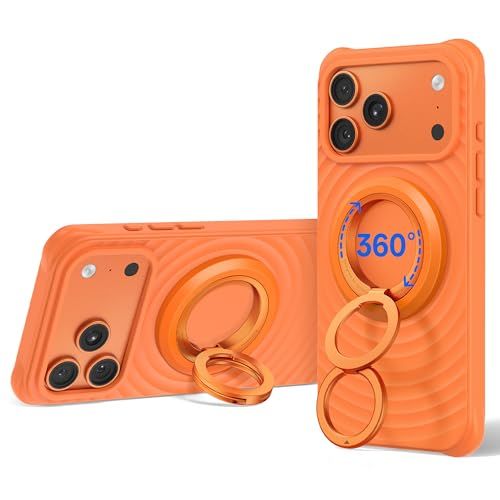 SYNCWIRE MagSafe用スマホリング - 360°回転 マグセーフ リング 両面マグネット バンカーリング 携帯リング 超強力磁気 横/縦置き 折りたたみ 角度調整 簡単取り付け? 2枚メタルリング付 iPhone 17 16 15 1fe18e3c