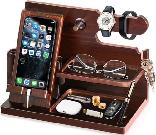 誕生日プレゼント 男性 父の日プレゼント スマホスタンド 木製 父親誕生日プレゼント スマホ置き ペン立て 誕生日贈り物 メンズ ギフト ガジェット おもしろ 記念日 プレゼント 彼氏 腕時計 スタンド メガネスタンド ペンスタンド デスクオ 5ace90dd