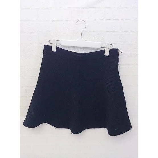 ◇ zara woman ザラ ウーマン バックジップ 膝丈 フレア スカート EUR S USA S MEX 26 ブラック * 【1002796882883】