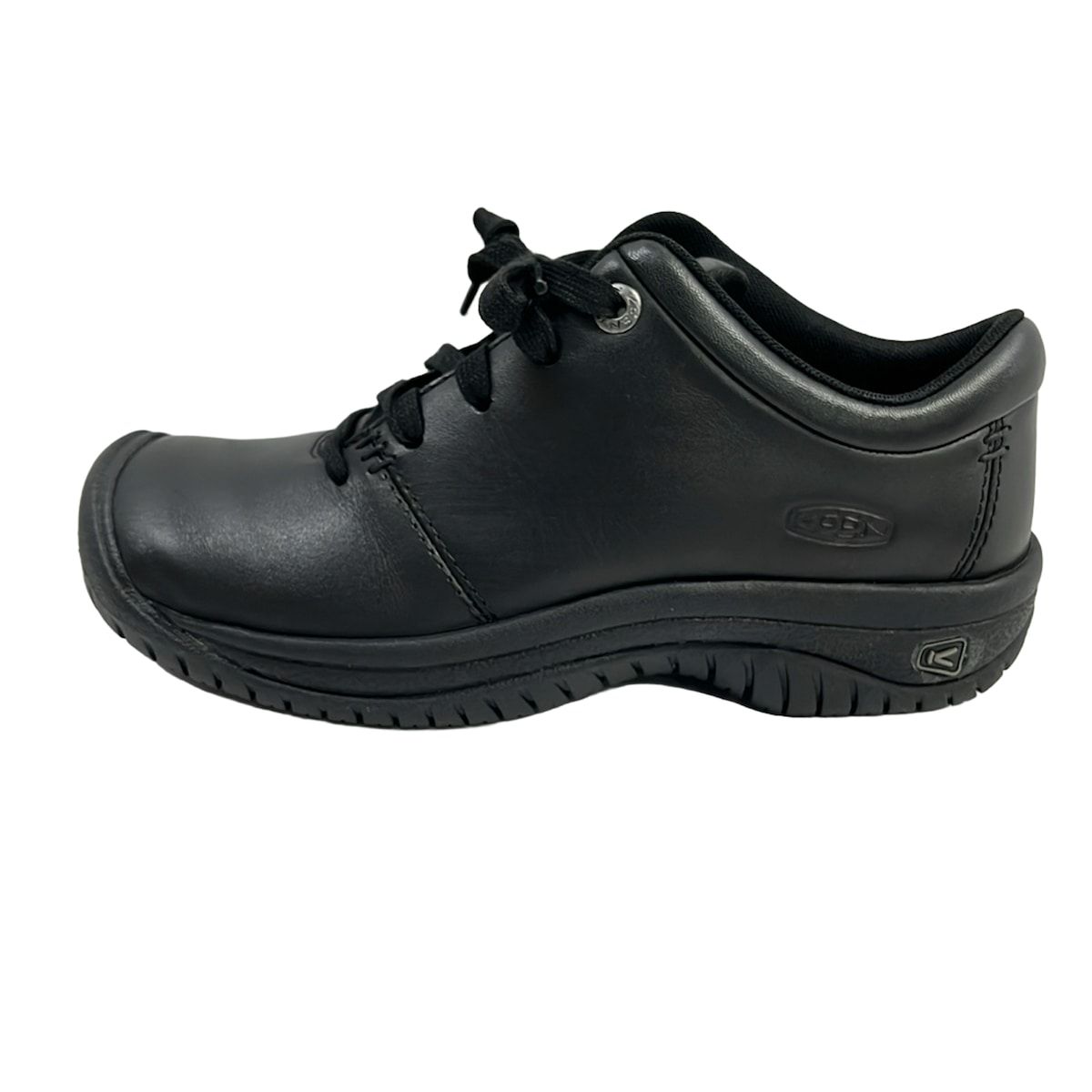 KEEN(キーン) スニーカー 23.5 レディース - 黒 インソール取外し可 レザー