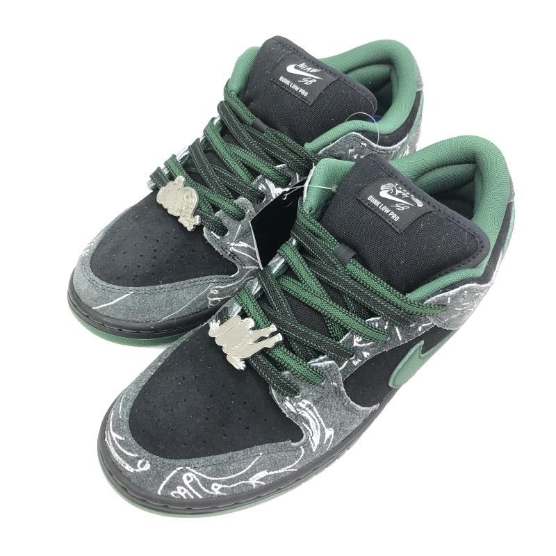 【中古】There Skateboards × Nike SB Dunk Low Pro Anthracite and Gorge Green 28cm HF7743-001 ナイキ エスビー[66]