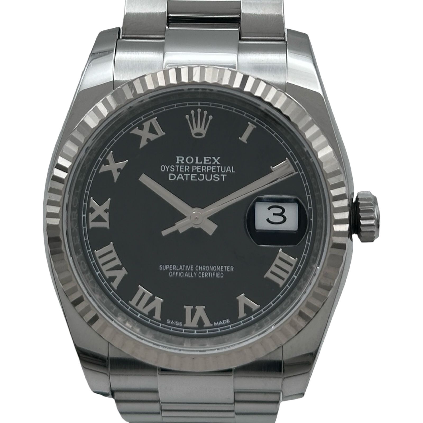 ロレックス ROLEX デイトジャスト36 116234 ブラック ホワイトゴールド/ステンレススチール 自動巻き メンズ 腕時計