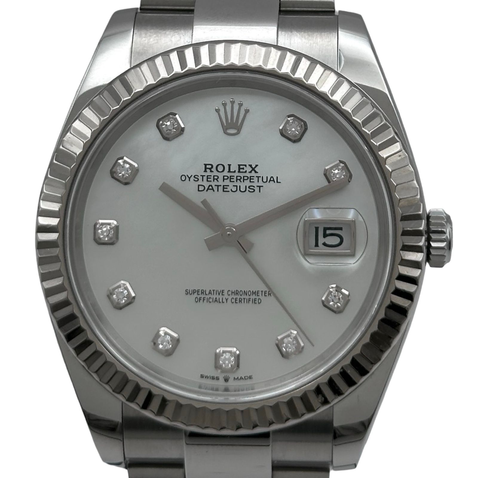 ロレックス ROLEX デイトジャスト 41 126334NG ホワイトシェル ホワイトゴールド/ステンレススチール 自動巻き メンズ 腕時計
