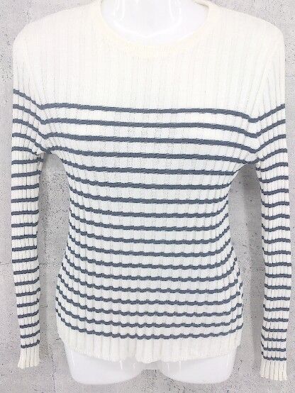 ◇ green label relaxing グリーンレーベルリラクシング UNITED ARROWS 長袖 セーター ホワイト ネイビー * 【1002799397568】