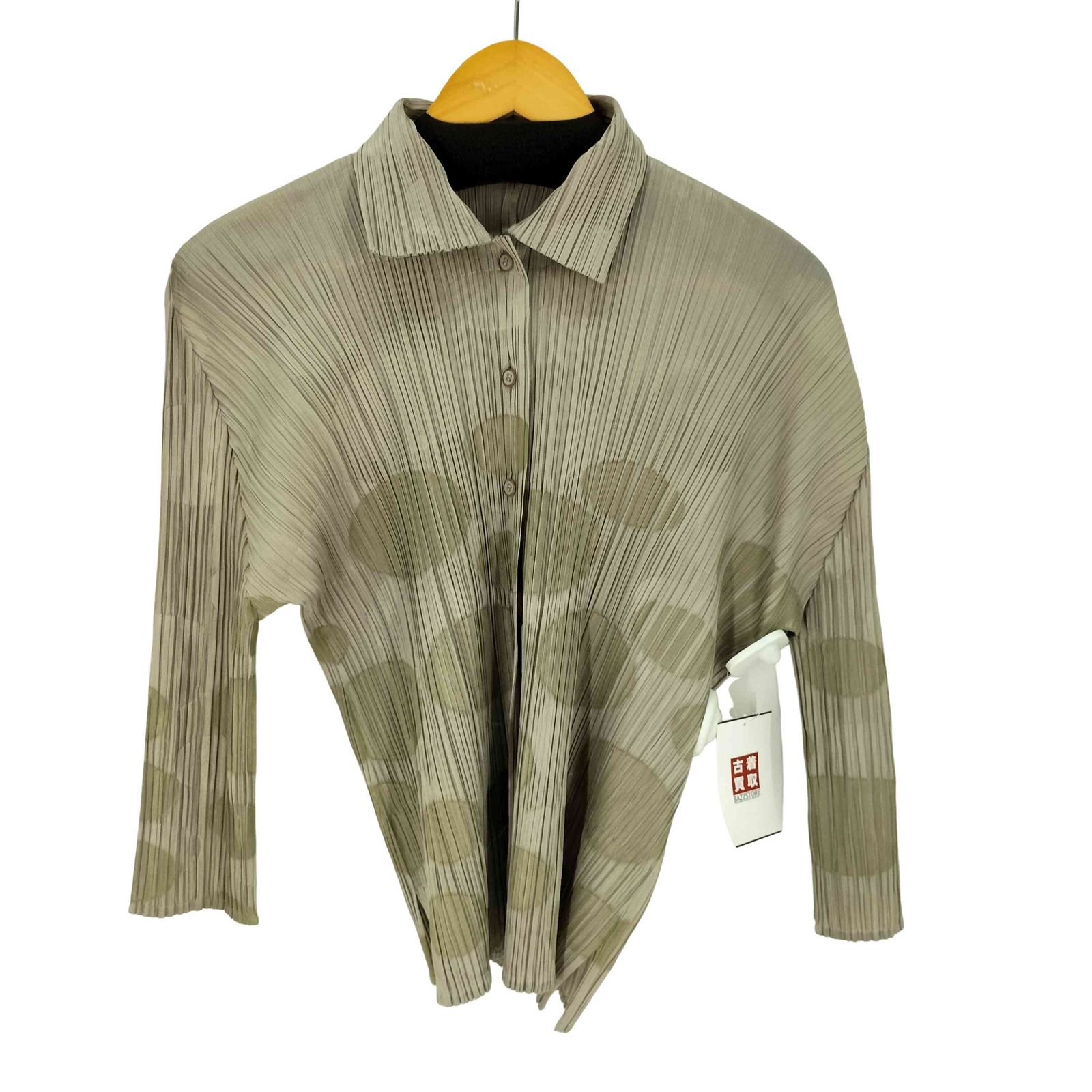 プリーツプリーズイッセイミヤケ PLEATS PLEASE ISSEY MIYAKE ドット柄 プリーツ シャツ レディース JPN:4