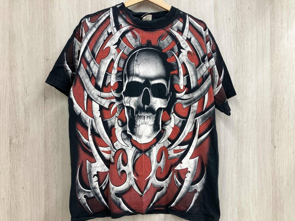 LIQUID BLUE 半袖シャツ Tシャツ ブラック ドクロ スカル Lサイズ